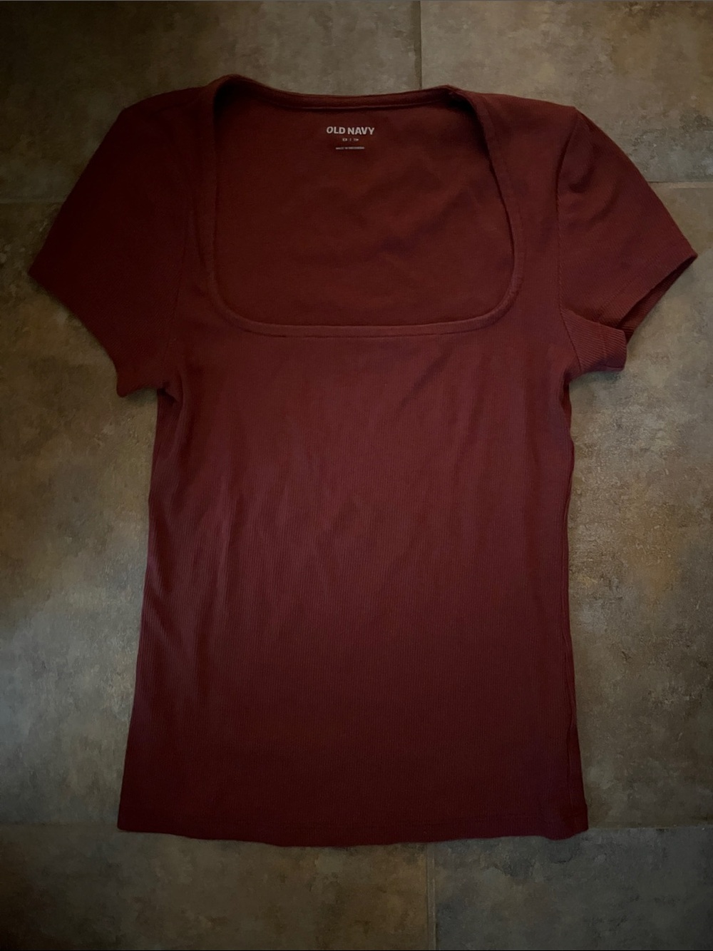 Dark Red Old Navy Swoop Top
